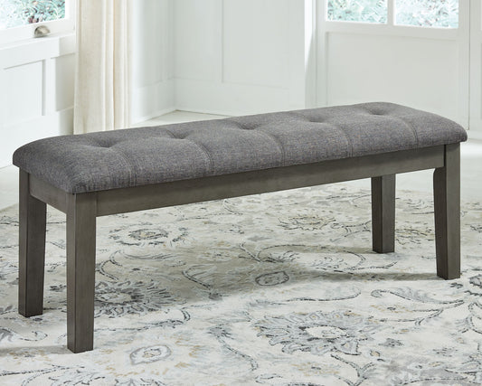 Hallanden - Black / Gray - Large UPH Dining Room Bench - Hornell Furniture Outlet