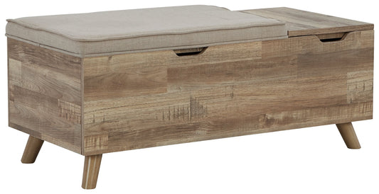 Gerdanet - Beige - Storage Bench - Hornell Furniture Outlet