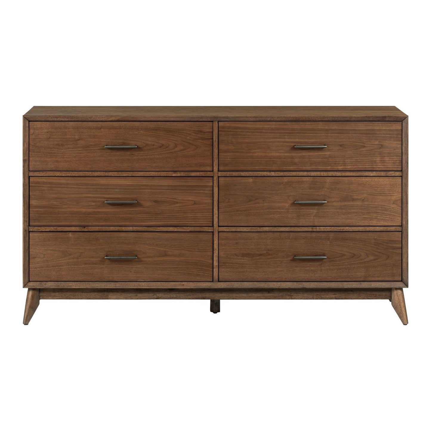 Century Modern - 6 Drawer Dresser - Light Brown - Hornell Furniture Outlet