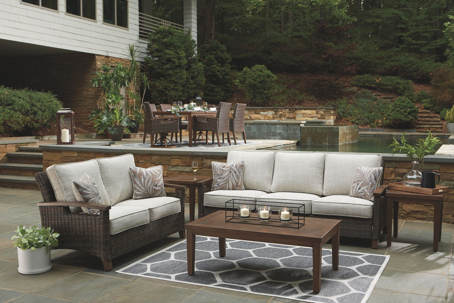 Paradise Trail - Medium Brown - Sofa with Cushion - Hornell Furniture Outlet