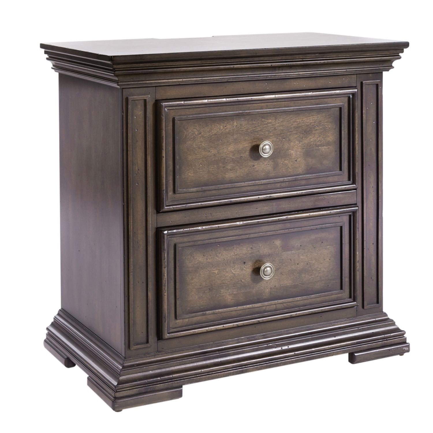Big Valley - 2 Drawer Night Stand w/ Charging Station - Hornell Furniture Outlet