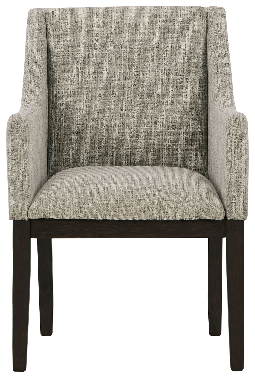 Burkhaus - Beige / Dark Brown - Dining UPH Arm Chair (Set of 2) - Hornell Furniture Outlet