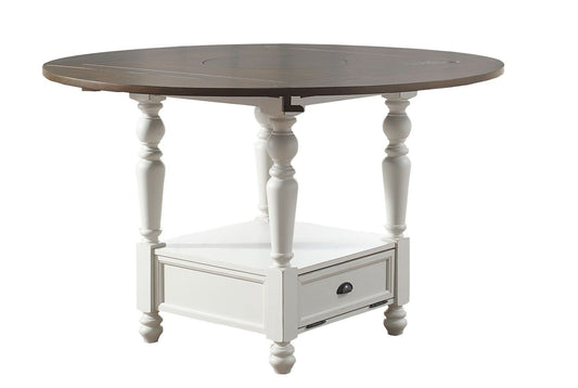 Joanna - Round Counter Height Table - Dark Brown - Hornell Furniture Outlet