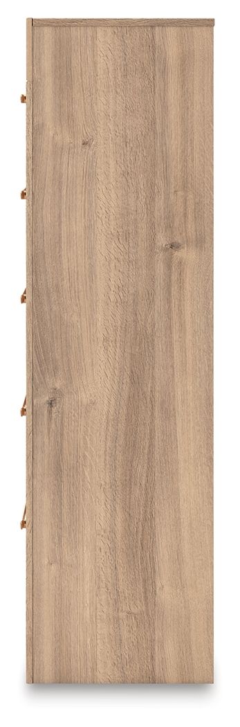 Kinlanni - Five Drawer Chest - Tan - Hornell Furniture Outlet