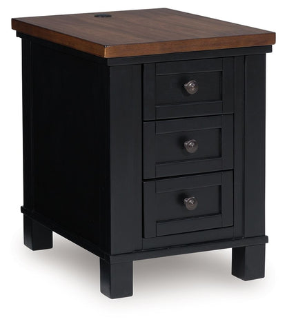 Wildenauer - Brown / Black - Chair Side End Table - Hornell Furniture Outlet
