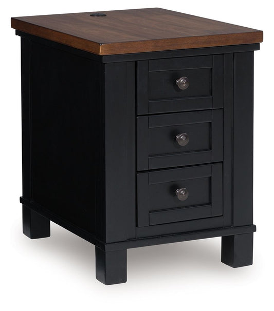 Wildenauer - Brown / Black - Chair Side End Table - Hornell Furniture Outlet