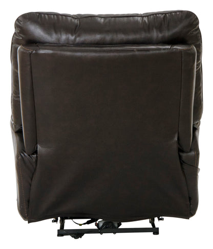 Naples - Power Lay Flat Recliner With Extended Ottoman - Chocolate - Hornell Furniture Outlet