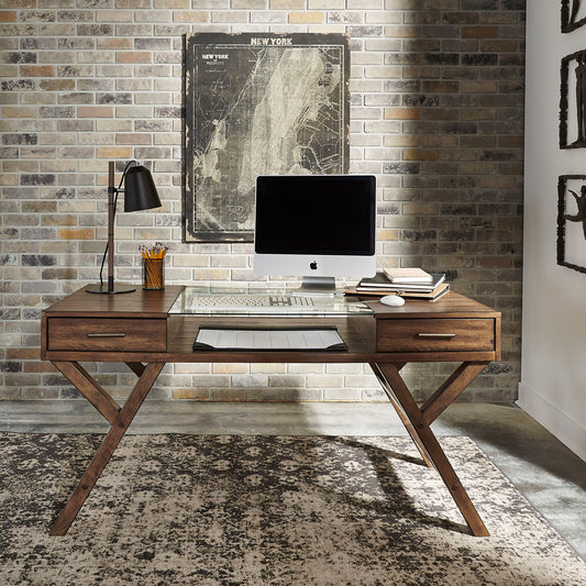 Lennox - Writing Desk - Dark Brown - Hornell Furniture Outlet