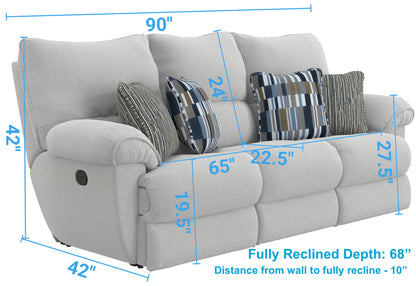Lenny - Power Lay Flat Reclining Sofa - Hornell Furniture Outlet
