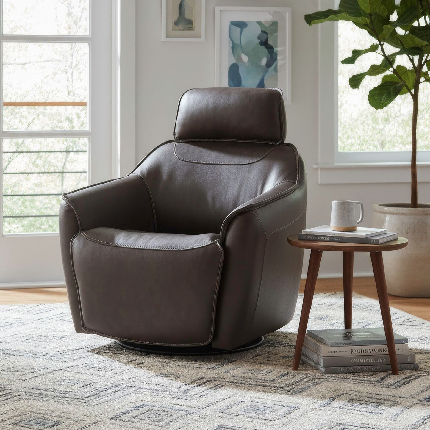 Darby - Swivel Accent Chair With Power Foot & Tilt - Hornell Furniture Outlet