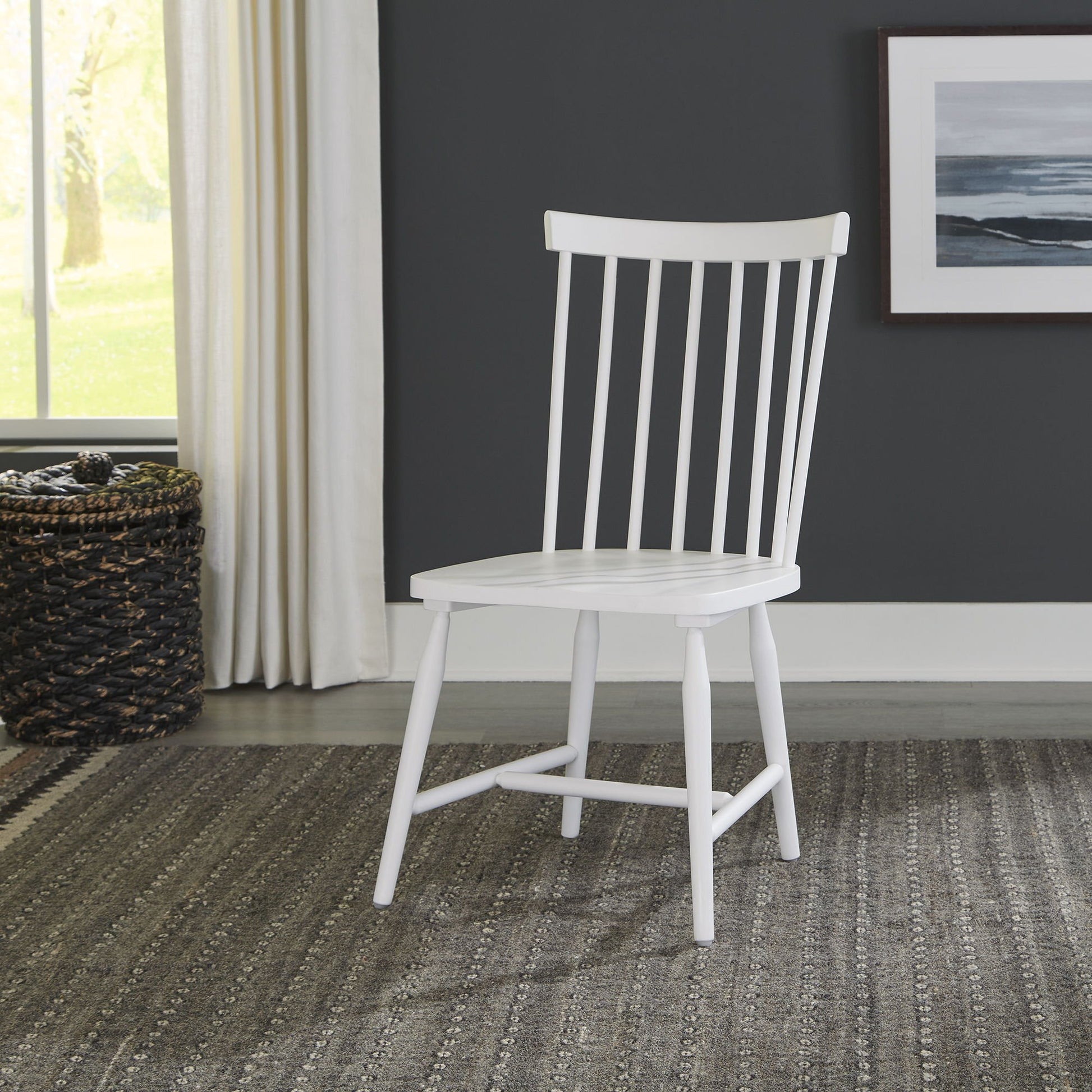 Palmetto Heights - Spindle Back Side Chair (RTA) - White - Hornell Furniture Outlet