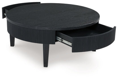 Marstream - Black - Round Cocktail Table - Hornell Furniture Outlet