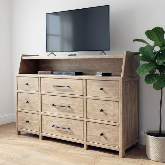 Proximity Place - Dresser & Hutch - Barley Buff - Hornell Furniture Outlet