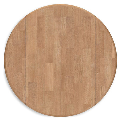 Gesthaven - Round Dining Room Drop Leaf Table - Hornell Furniture Outlet