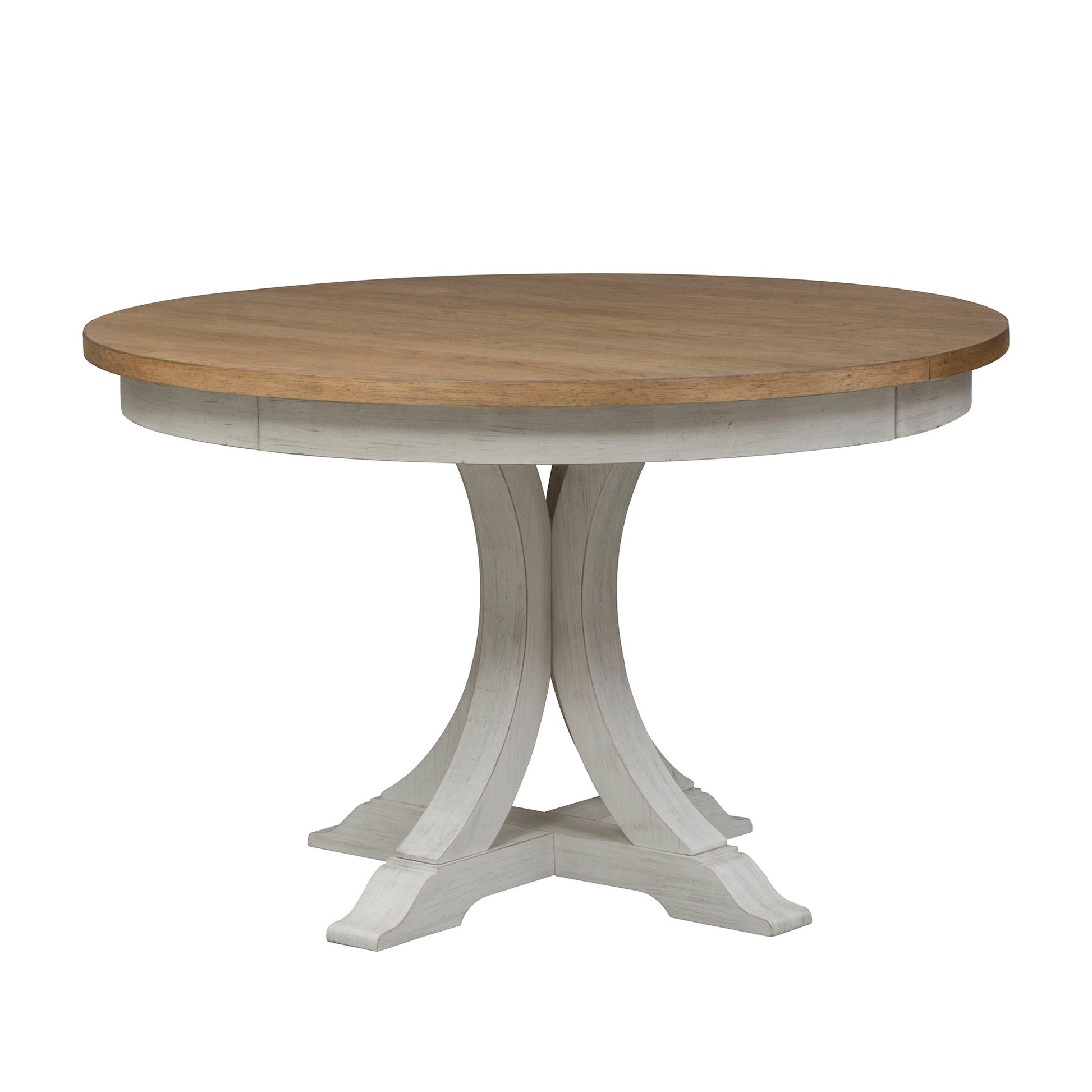 Farmhouse Reimagined - Pedestal Table - White - Hornell Furniture Outlet