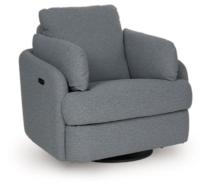 Alainmont Next - Gen Nuvella - Swivel Power Recliner - Hornell Furniture Outlet