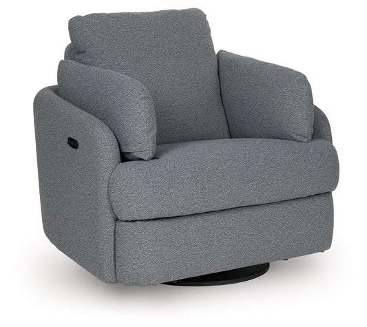 Alainmont Next - Gen Nuvella - Swivel Power Recliner - Hornell Furniture Outlet