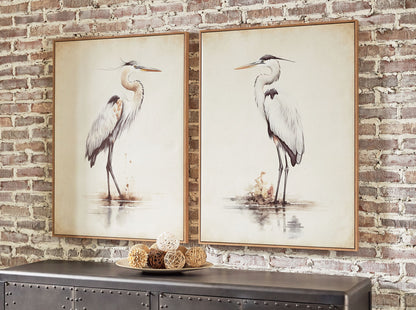 Aubinell - Beige - Wall Art Set (Set of 2) - Hornell Furniture Outlet