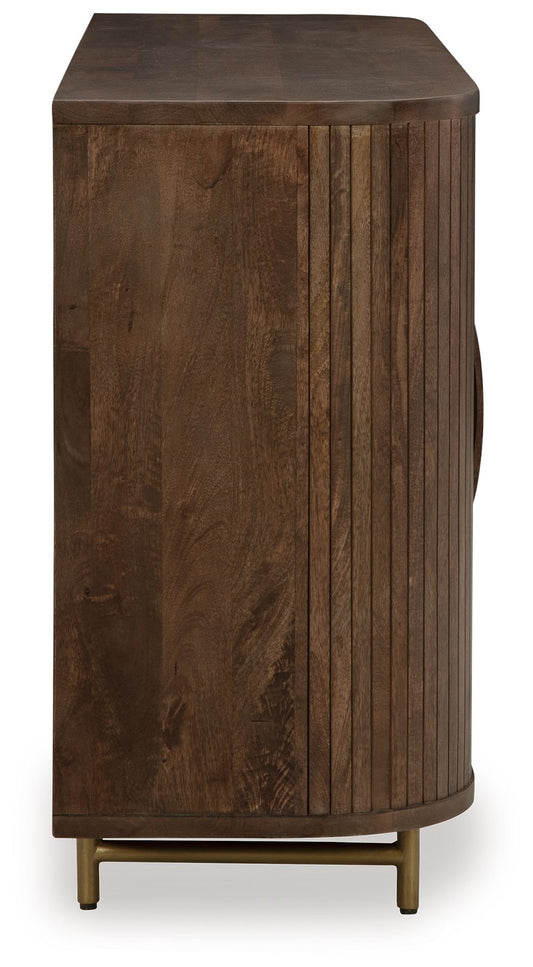 Amickly - Dark Brown - Accent Cabinet - Hornell Furniture Outlet