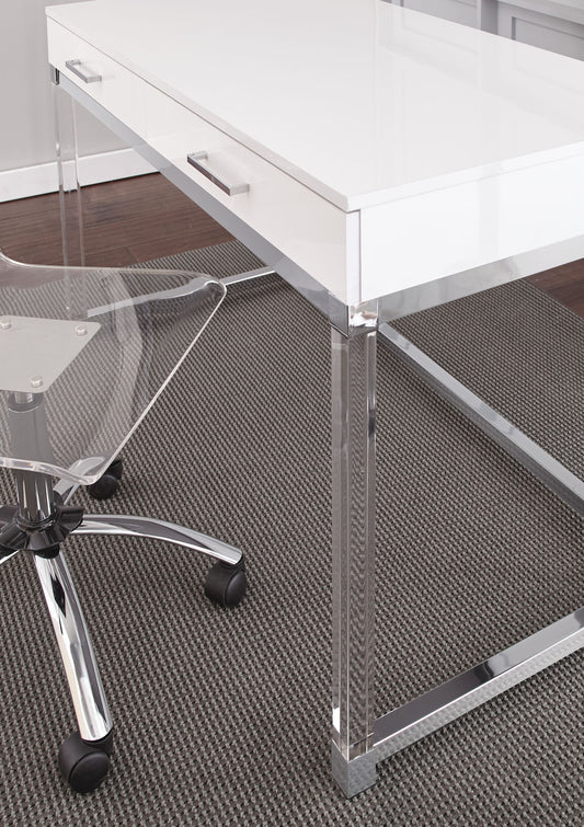 Everett - Desk - White - Hornell Furniture Outlet