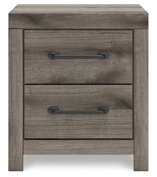 Graystorm - Brown Gray - Two Drawer Night Stand - Hornell Furniture Outlet