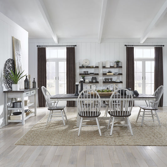 Farmhouse - Trestle Table Set - Hornell Furniture Outlet