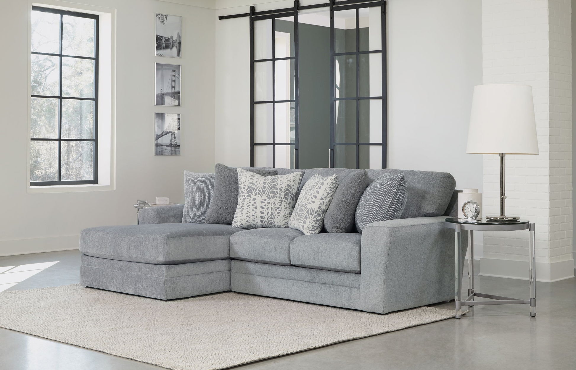 Glacier - Sectional With Included Accent Pillows - Hornell Furniture Outlet