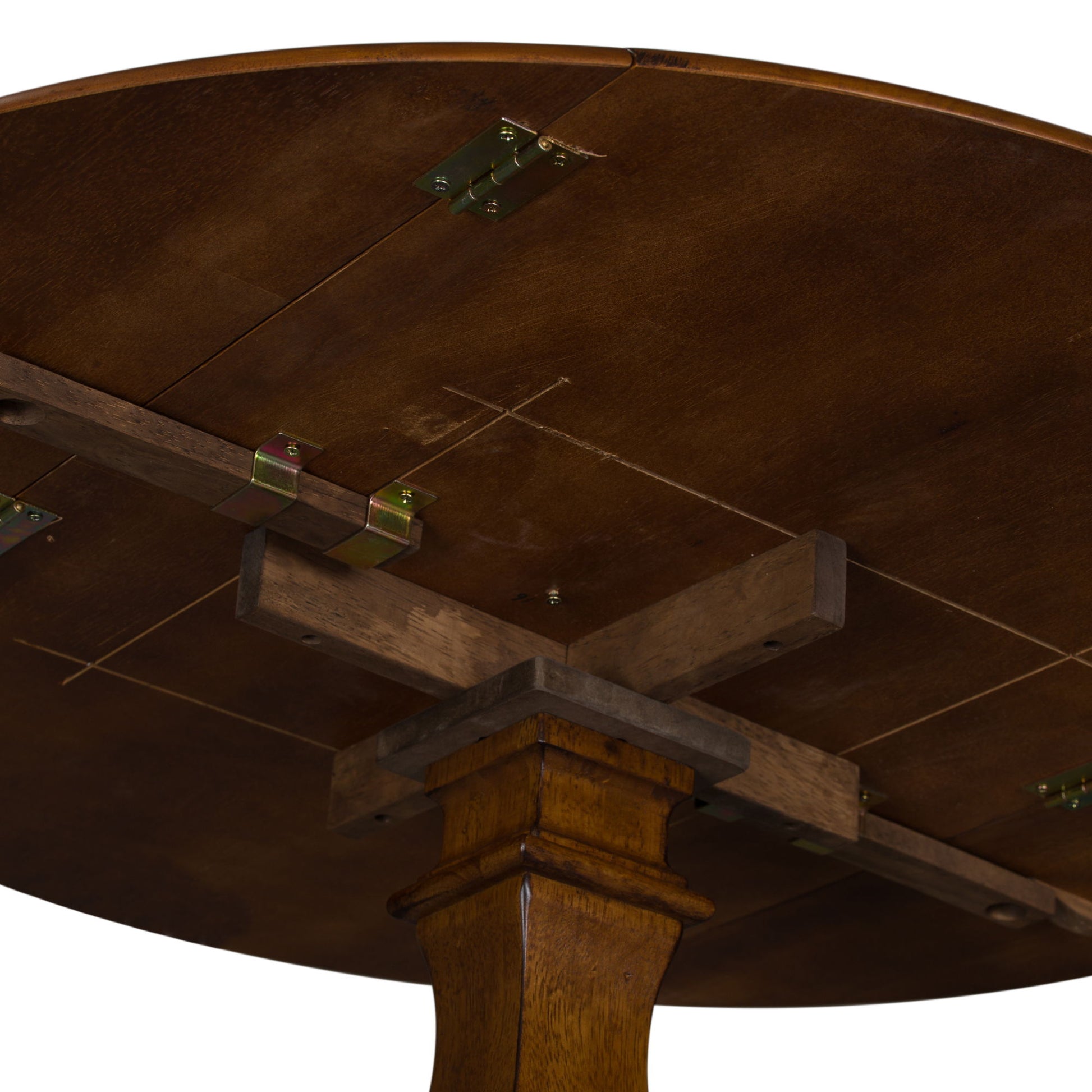 Creations - Round Drop Leaf Table - Dark Brown - Hornell Furniture Outlet