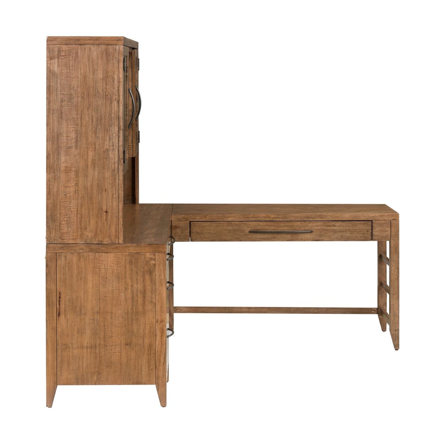Shaker Lakes - Opt L Shaped Desk Set - Harvest Brown - Hornell Furniture Outlet