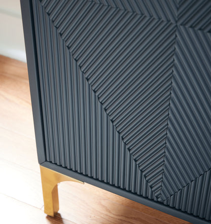 Loirwick - Dark Blue - Accent Cabinet - Hornell Furniture Outlet