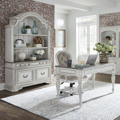 Magnolia Manor - Jr Executive Desk Chair - White - Hornell Furniture Outlet