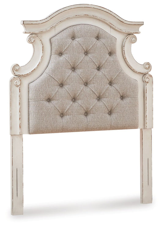 Realyn - Twin UPH Panel Headboard - Chipped White
