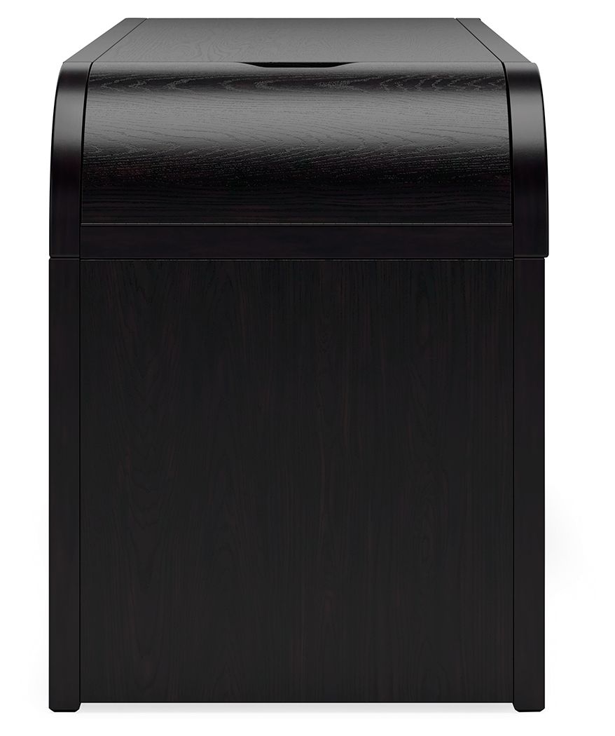 Rowanbeck - Black - Home Office Desk - Hornell Furniture Outlet