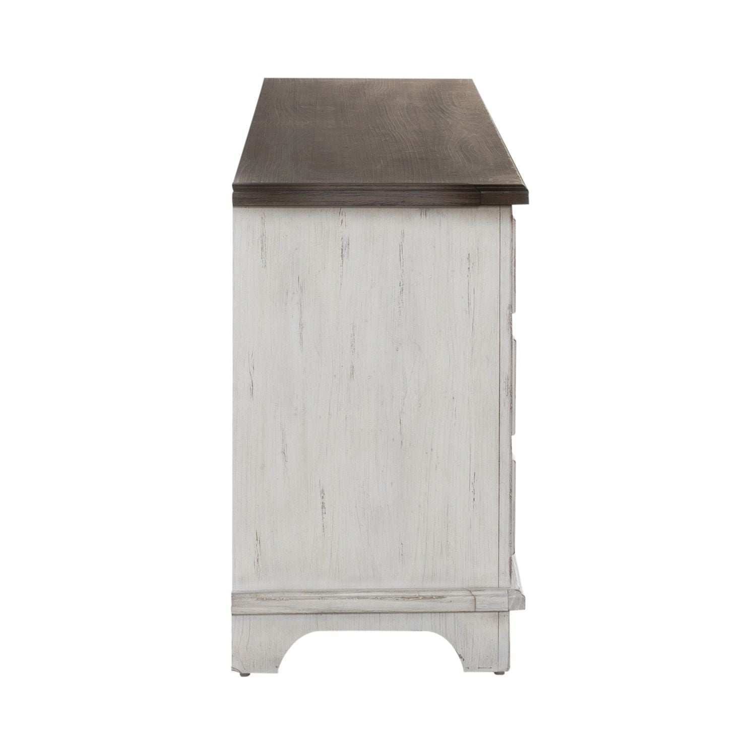 River Place - 75" Entertainment Console - White - Hornell Furniture Outlet