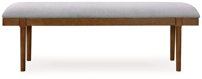 Lyncott - Gray / Brown - Large Upholstered Dining Room Bench - Hornell Furniture Outlet