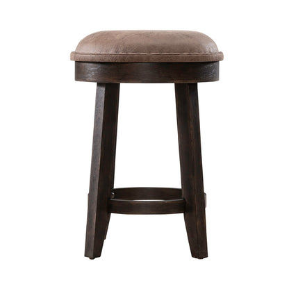 Paradise Valley - Upholstered Console Stool (RTA) - Dark Brown - Hornell Furniture Outlet