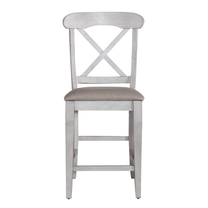 Ocean Isle - Upholstered X Back Counter Chair - Hornell Furniture Outlet