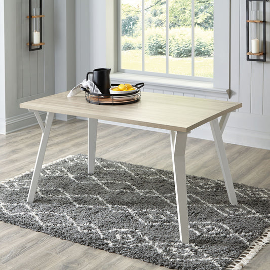 Grannen - White - Rectangular Dining Room Table - Hornell Furniture Outlet