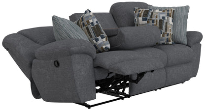 Trifecta - Sofa With 3 Recliners and Drop Down Table - Hornell Furniture Outlet