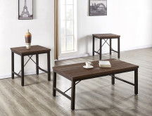 Jersey - 3 Pieces Occasional Table Set - Brown - Hornell Furniture Outlet