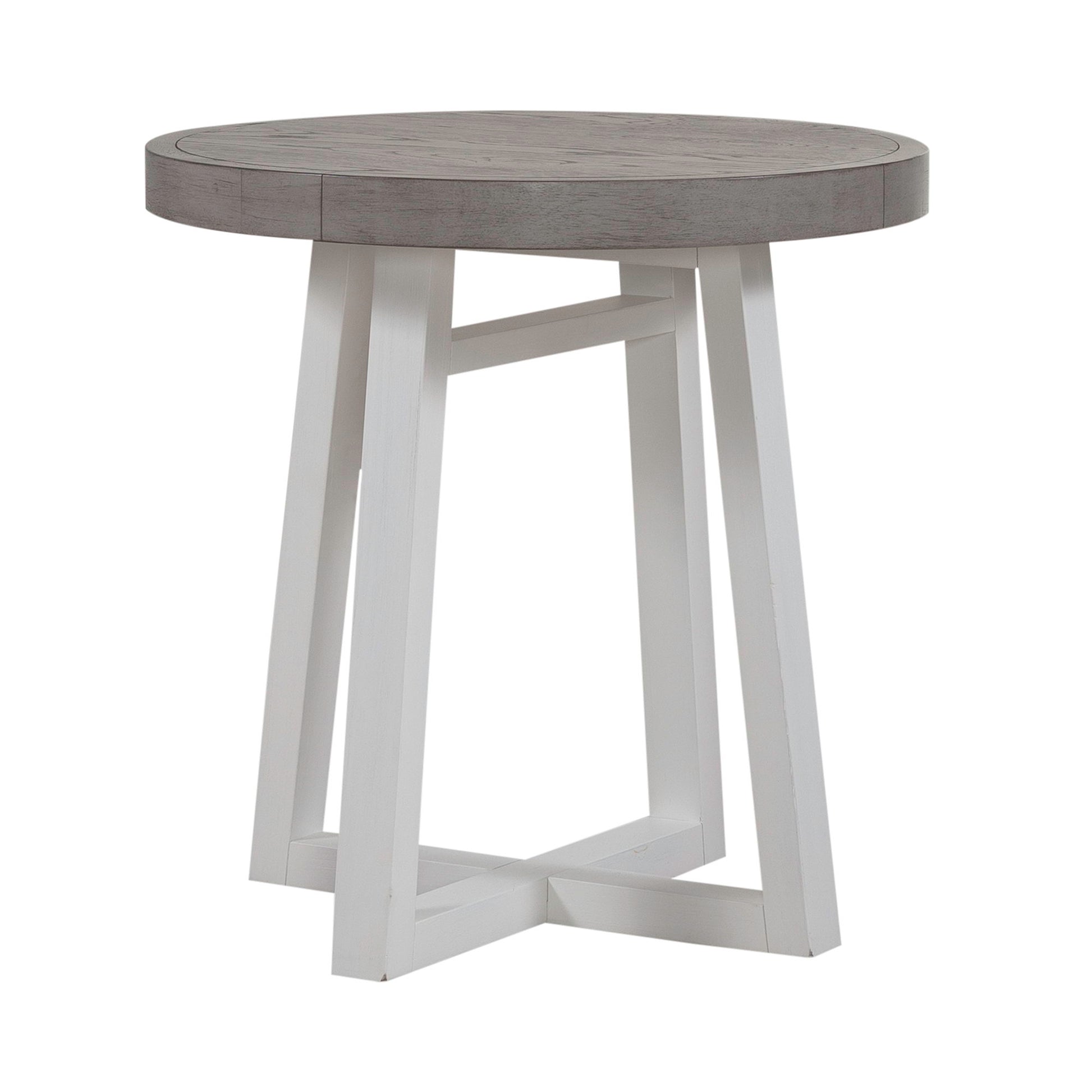 Palmetto Heights - Round End Table - White - Hornell Furniture Outlet