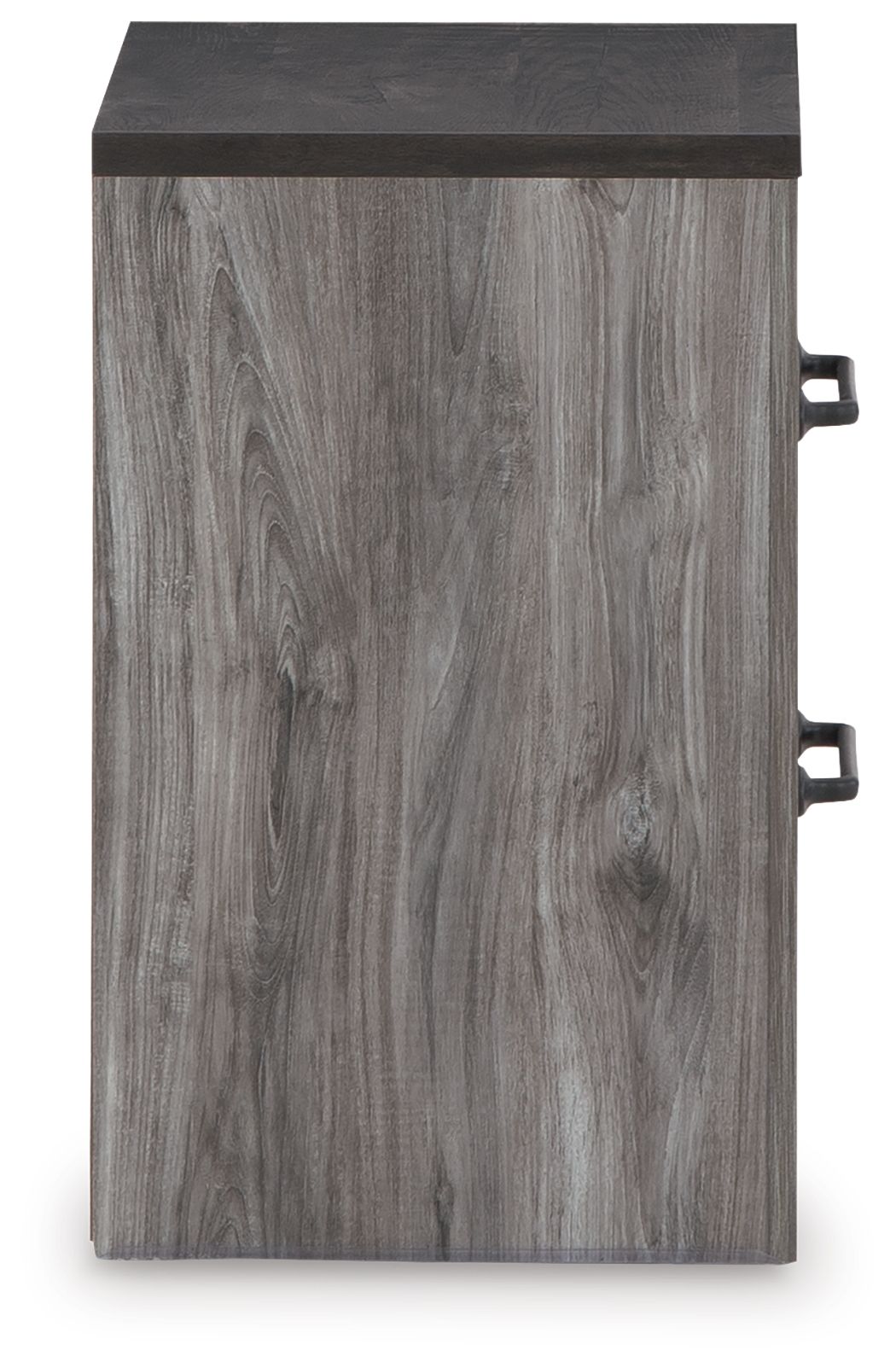 Bronyan - Dark Gray - Two Drawer Night Stand - Hornell Furniture Outlet