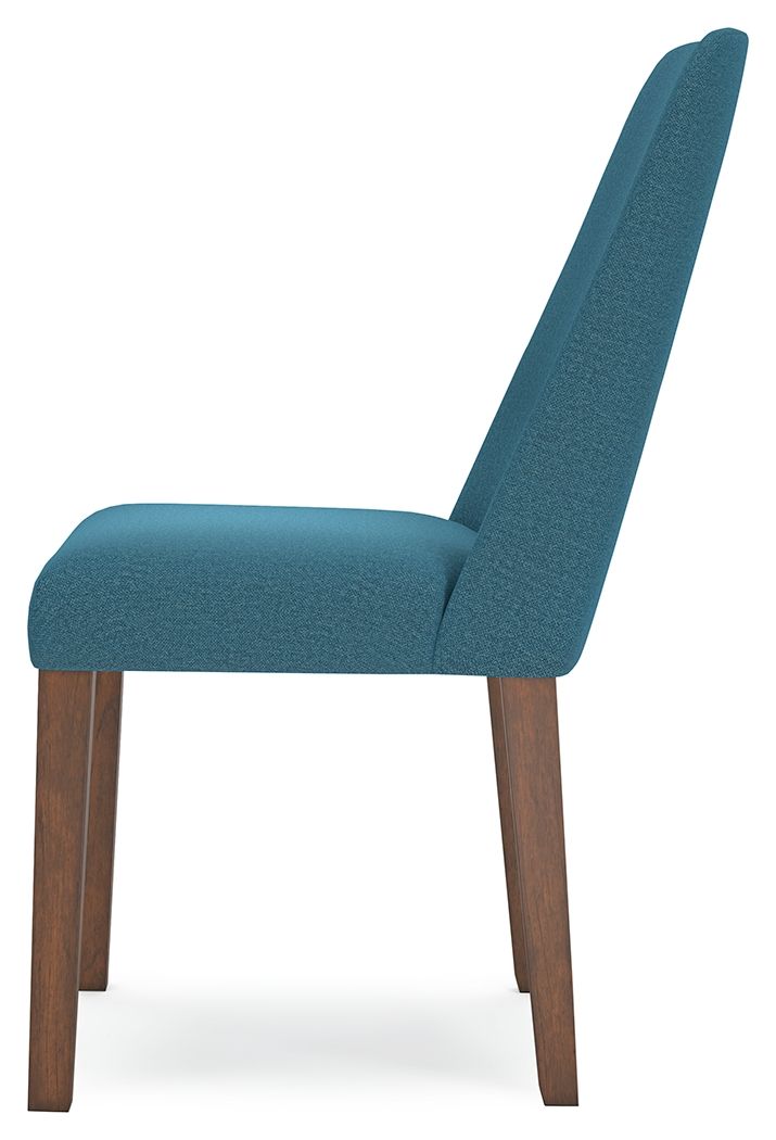 Lyncott - Dining Uph Side Chair (Set of 2) - Blue / Brown - Hornell Furniture Outlet