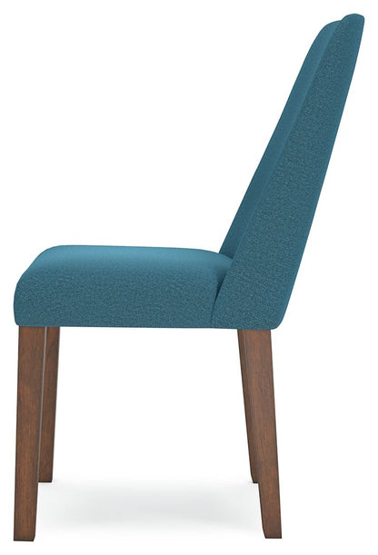 Lyncott - Dining Uph Side Chair (Set of 2) - Blue / Brown - Hornell Furniture Outlet