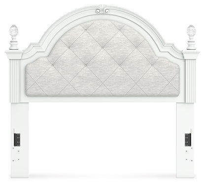 Kozlani - Full Upholstered Panel Headboard - White - Hornell Furniture Outlet