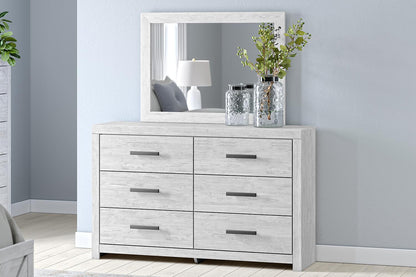 Cayboni - Dresser And Mirror - Whitewash - Hornell Furniture Outlet