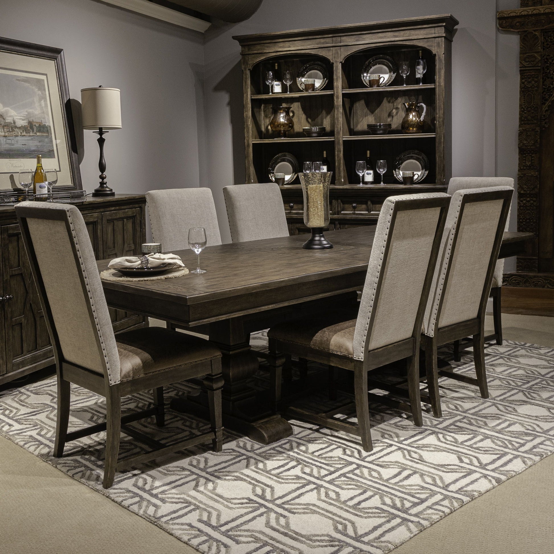 Paradise Valley - Opt Trestle Table Set - Hornell Furniture Outlet
