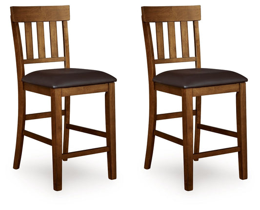 Ralene - Upholstered Barstool (Set of 2) - Medium Brown - Hornell Furniture Outlet