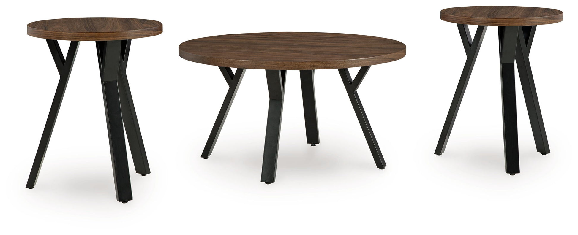 Elbrynn - Brown / Black - Occasional Table Set (Set of 3) - Hornell Furniture Outlet