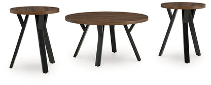 Elbrynn - Brown / Black - Occasional Table Set (Set of 3) - Hornell Furniture Outlet